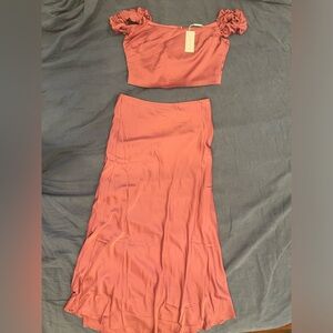 Petal & Pup Dusty Rose A-Line two piece set